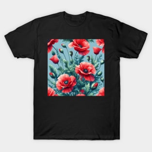 Red Poppy Flower T-Shirt